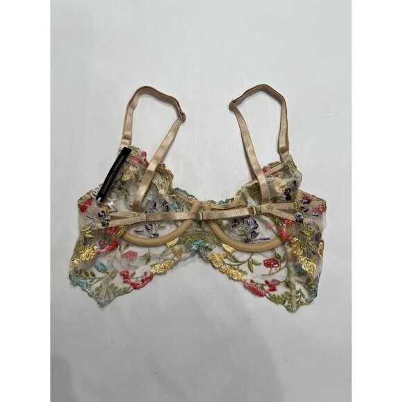 Gooseberry Intimates Wildflower Longline Floral Bra in Floral - Picture 4 of 6